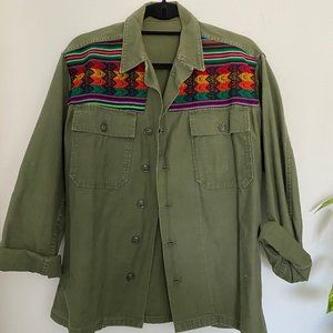 VINTAGE | Army Jacket w/Baja Print | M/L